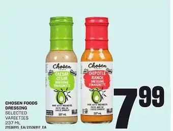 Loblaws CHOSEN FOODS DRESSING, 237 ML offer