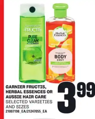 Loblaws GARNIER FRUCTIS, HERBAL ESSENCES OR AUSSIE HAIR CARE offer