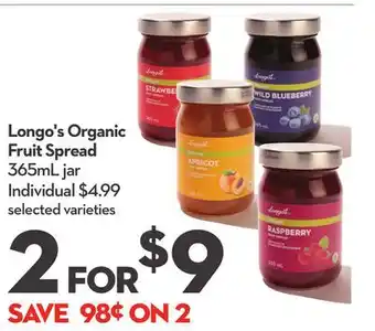 Longo's Longo's Organic Fruit Spread offer