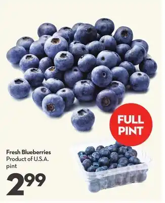 Longo's Fresh Blueberries offer
