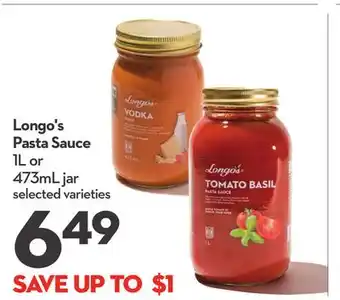 Longo's Longo's Pasta Sauce offer