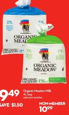 Longo's Organic Meadow Milk offer