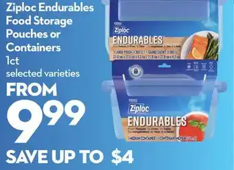 Longo's Ziploc Endurables Food Storage Pouches or Containers offer