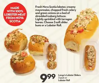 Longo's Longo's Lobster Sliders offer