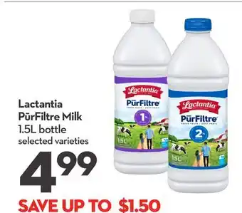 Longo's Lactantia PūrFiltre Milk offer