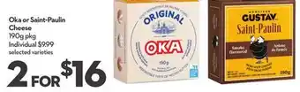 Longo's Oka or Saint-Paulin Cheese offer