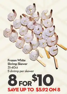 Longo's Frozen White Shrimp Skewer offer