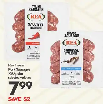 Longo's Rea Frozen Pork Sausages offer