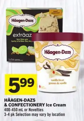 Foodland HÄAGEN-DAZS & CONFECTIONERY Ice Cream 400-450 mL or Novelties 3-4 pk offer