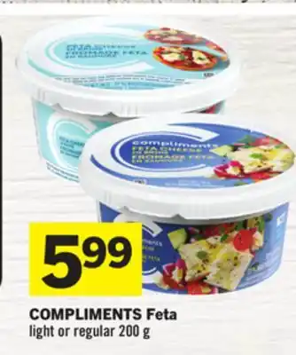 Foodland COMPLIMENTS Feta light or regular offer