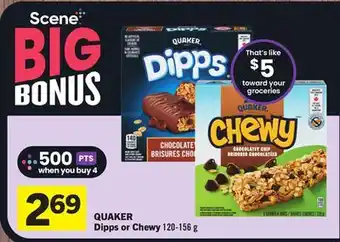 Foodland QUAKER Dipps or Chewy offer