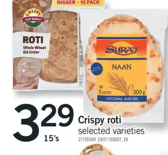 Fortinos Crispy roti offer