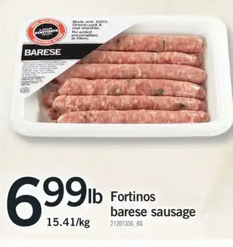 Fortinos Fortinos barese sausage offer