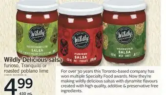 Fortinos WILDLY DELICIOUS SALSA, 430 ml offer