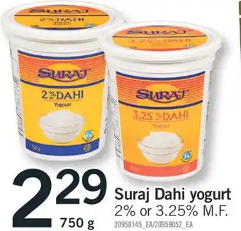 Fortinos Suraj Dahi yogurt offer