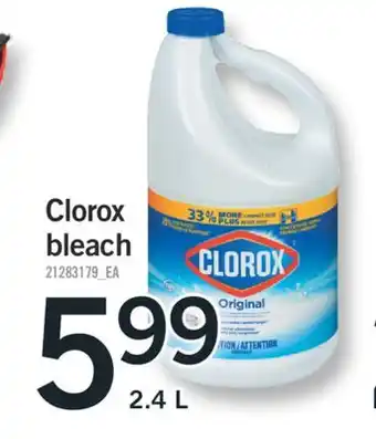 Fortinos Clorox bleach 2.4 L offer