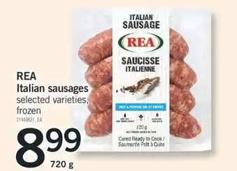 Fortinos REA ITALIAN SAUSAGES, 720 G offer