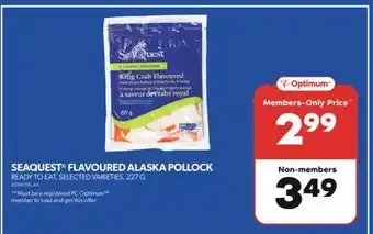 Real Canadian Superstore SEAQUEST FLAVOURED ALASKA POLLOCK, 227 G offer