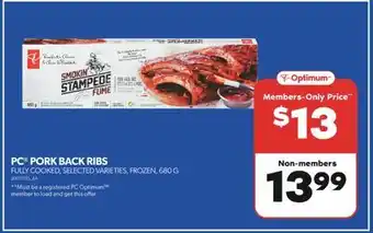 Real Canadian Superstore PC PORK BACK RIBS, 680 G offer