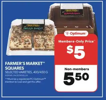 Real Canadian Superstore FARMER'S MARKET SQUARES, 400/450 G offer