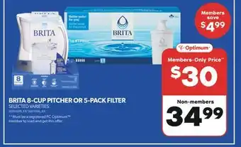 Real Canadian Superstore BRITA 8-CUP PITCHER OR 5-PACK offer