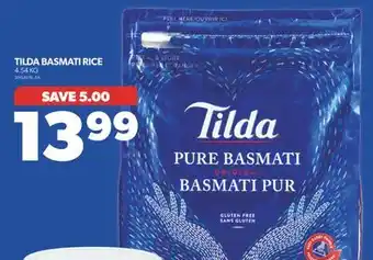 Real Canadian Superstore TILDA BASMATI RICE, 4.54 KG offer