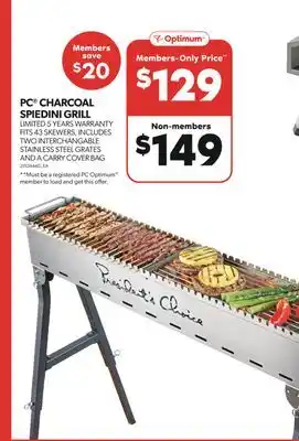 Real Canadian Superstore PC CHARCOAL SPIEDINI GRILL offer