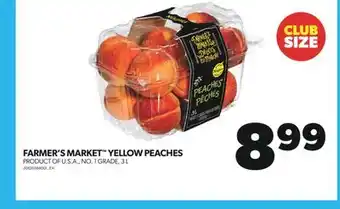 Real Canadian Superstore FARMER'S MARKET YELLOW PEACHES, 3 L offer
