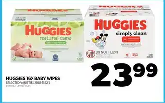 Real Canadian Superstore HUGGIES 16X BABY WIPES, 960-1152'S offer