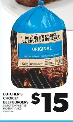 Real Canadian Superstore BUTCHER'S CHOICE BEEF BURGERS, 1.13 KG offer