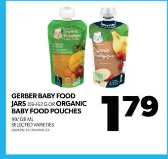Real Canadian Superstore GERBER BABY FOOD JARS, 159-162 G OR ORGANIC BABY FOOD POUCHES, 99/128 ML offer