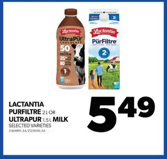 Real Canadian Superstore LACTANTIA PURFILTRE 2 L OR ULTRAPUR 1.5 L MILK offer