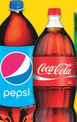 No Frills COCA-COLA OR PEPSI SOFT DRINKS, 2 L offer
