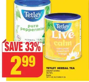 No Frills TETLEY HERBAL TEA, 20/24's offer