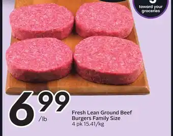 Sobeys Fresh Lean Ground Beef Burgers Family Size offer