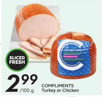 Sobeys COMPLIMENTS Turkey or Chicken offer
