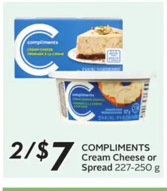 Sobeys COMPLIMENTS Cream Cheese or Spread offer
