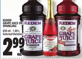 Metro KEDEM GRAPE JUICE OR SPARKLING offer
