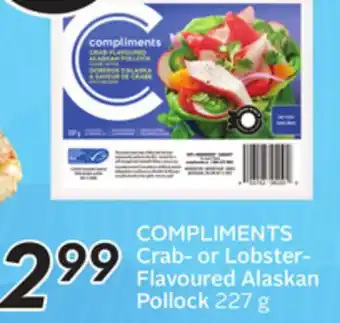 Sobeys COMPLIMENTS Crab-or Lobster-Flavoured Alaskan Pollock offer