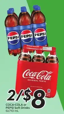 Sobeys COCA-COLA or PEPSI Soft Drinks offer