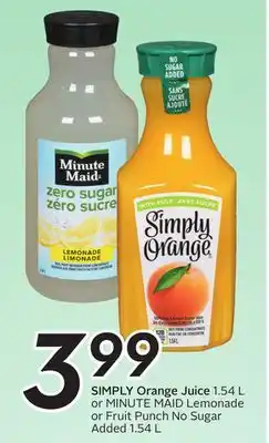 Sobeys SIMPLY Orange Juice offer