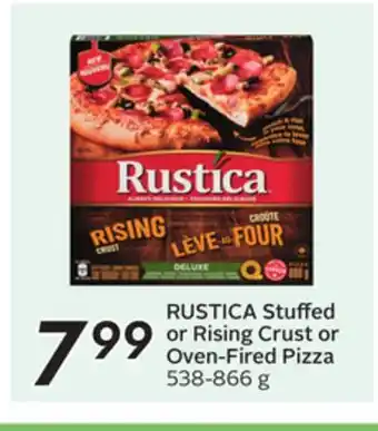 Sobeys RUSTICA Stuffed or Rising Crust or Oven-Fired Pizza offer