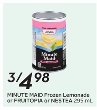 Sobeys MINUTE MAID Frozen Lemonade or FRUITOPIA offer