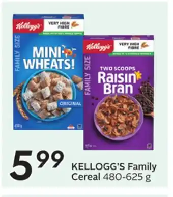 Sobeys KELLOGG'S Family Cereal offer