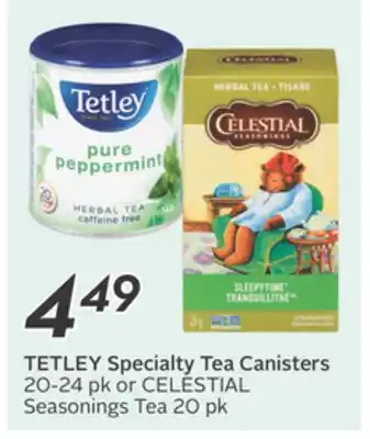 Sobeys TETLEY Specialty Tea Canisters offer