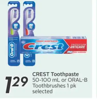 Sobeys CREST Toothpaste offer