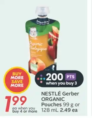 Sobeys NESTLÉ Gerber ORGANIC Pouches offer