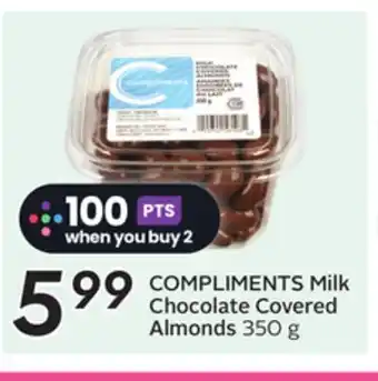 Sobeys COMPLIMENTS Milk Chocolate Covered Almonds offer