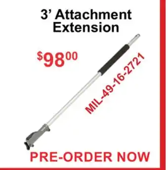 Atlas Tools & Machinery 3' Attachment Extension offer