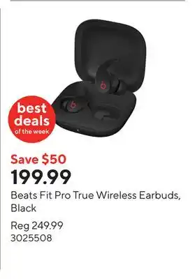 Staples Beats Fit Pro True Wireless Earbuds, Black offer